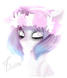 Size: 1767x2048 | Tagged: safe, artist:yukomaussi, oc, oc only, oc:divine, color porn, floral head wreath, solo