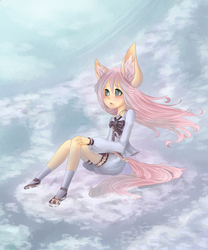 Size: 3500x4200 | Tagged: safe, artist:shedence, fluttershy, anthro, g4, female, human facial structure, solo