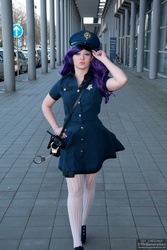 Size: 428x640 | Tagged: safe, artist:gsphere, artist:moko_modoki, rarity, human, g4, clothes, cosplay, cuffs, fashion police, hat, irl, irl human, photo, police, raricop, solo, uniform