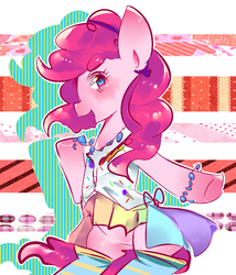 Size: 600x700 | Tagged: safe, artist:shaochi, pinkie pie, g4, clothes, female, pixiv, solo