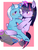 Size: 900x1200 | Tagged: safe, artist:shaochi, trixie, twilight sparkle, g4, book, female, lesbian, pixiv, ship:twixie, shipping