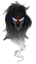 Size: 676x1183 | Tagged: artist needed, dead source, safe, king sombra, pony, unicorn, g4, bust, male, simple background, smiling, solo, stallion, transparent background