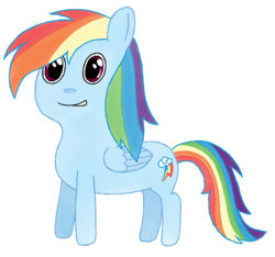 Size: 640x600 | Tagged: safe, artist:bradleydoom, rainbow dash, g4, backwards cutie mark, female, solo