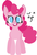 Size: 420x611 | Tagged: safe, artist:hattsy, pinkie pie, g4, female, simple background, solo, ur a faget, white background