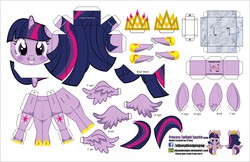 Size: 4255x2755 | Tagged: safe, artist:eljoeydesigns, twilight sparkle, alicorn, pony, g4, belly button, blushing, papercraft, twilight sparkle (alicorn)