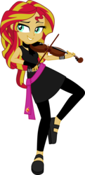 Size: 1623x3358 | Tagged: safe, artist:skycatcherequestria, sunset shimmer, equestria girls, g4, clothes, dress, female, musical instrument, solo, violin