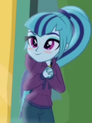 Size: 300x400 | Tagged: safe, edit, edited screencap, screencap, sonata dusk, equestria girls, g4, my little pony equestria girls: rainbow rocks, blushing, cute, female, gem, siren gem, sonatabetes