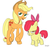 Size: 703x663 | Tagged: safe, artist:hajuya, apple bloom, applejack, g4, simple background