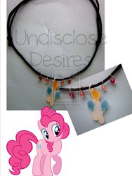 Size: 900x1200 | Tagged: safe, artist:undisclose--desires, pinkie pie, g4, collar, craft, cutie mark