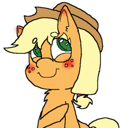 Size: 500x500 | Tagged: safe, artist:pastelfluffle, applejack, g4, female, solo