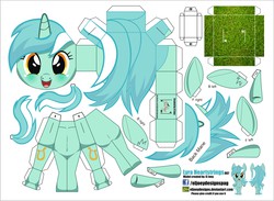 Size: 3255x2380 | Tagged: safe, artist:eljoeydesigns, lyra heartstrings, g4, belly button, blushing, high res, papercraft