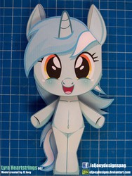 Size: 1425x1900 | Tagged: safe, artist:eljoeydesigns, lyra heartstrings, g4, belly button, blushing, papercraft