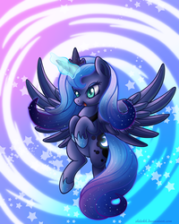 Size: 800x1000 | Tagged: safe, artist:shilokh, princess luna, g4, female, magic, solo