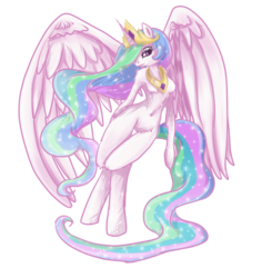 Size: 800x849 | Tagged: safe, artist:jesuka, princess celestia, anthro, g4, female, solo