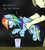 Size: 850x950 | Tagged: dead source, safe, artist:ichibangravity, rainbow dash, oc, oc:anon, human, pegasus, pony, g4, adorable distress, behaving like a dog, cute, dashabetes, female, fluffy, frown, glass of water, holding a pony, hoofy-kicks, mare, nervous, open mouth, shiny, size difference, sweat, swimming instinct, unshorn fetlocks, water, weapons-grade cute, wide eyes