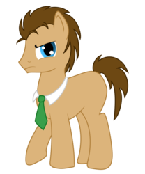 Size: 1000x1200 | Tagged: safe, doctor whooves, time turner, earth pony, pony, g4, blank flank, male, necktie, simple background, solo, stallion, transparent background, vector