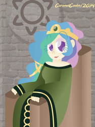 Size: 600x800 | Tagged: safe, artist:caramelcookie, princess celestia, human, g4, humanized, solo