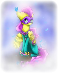 Size: 800x1010 | Tagged: safe, artist:osnach_polina, fluttershy, saddle rager, g4, power ponies (episode), female, power ponies, solo