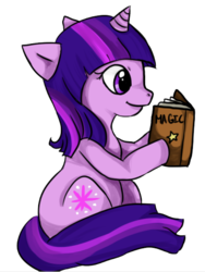 Size: 408x542 | Tagged: safe, artist:melipuffles, twilight sparkle, g4, book, female, solo