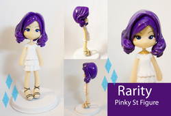 Size: 2848x1931 | Tagged: safe, artist:bluepaws21, rarity, human, g4, customized toy, humanized, pinky street, sculpture