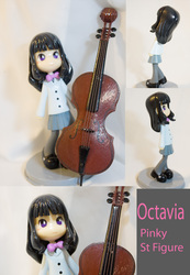 Size: 1915x2768 | Tagged: safe, artist:bluepaws21, octavia melody, human, g4, cello, customized toy, female, humanized, musical instrument, pinky street, sculpture, solo