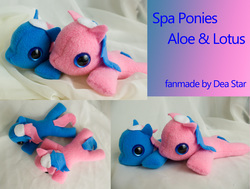 Size: 3372x2552 | Tagged: safe, artist:bluepaws21, aloe, lotus blossom, g4, high res, irl, photo, plushie