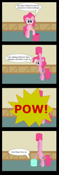 Size: 674x1984 | Tagged: artist needed, safe, pinkie pie, earth pony, pony, g4, cartoon physics, comic, female, ice, ice bucket challenge, mare, ouch, pinkie being pinkie, pinkie physics, solo