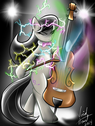 Size: 750x1000 | Tagged: safe, artist:void heart, octavia melody, earth pony, pony, g4, cello, epic, female, mare, musical instrument, solo, special effects