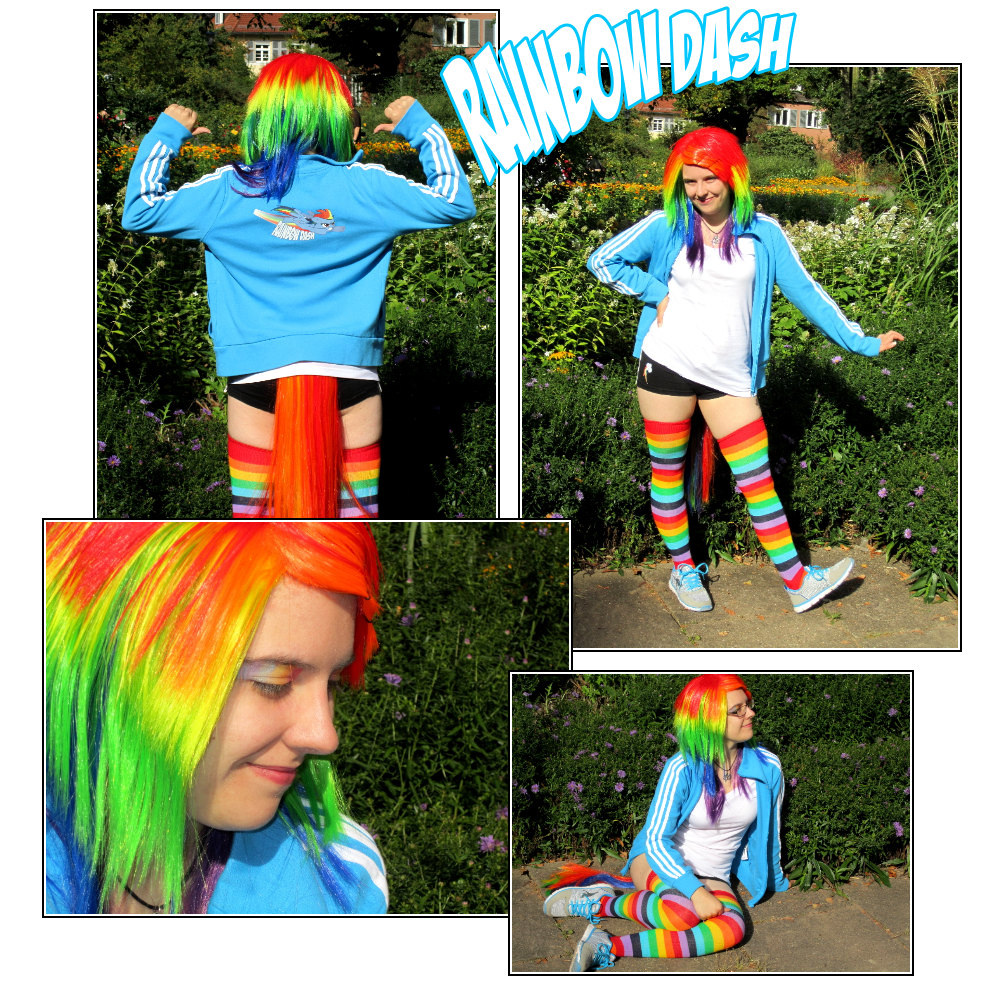 707641 Safe Artist Contugeo Rainbow Dash Human Clothes Cosplay