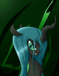 Size: 1280x1647 | Tagged: safe, artist:iados, queen chrysalis, changeling, changeling queen, g4, female, solo