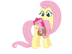 Size: 1200x900 | Tagged: safe, artist:s.guri, fluttershy, pinkie pie, g4, filly, saddle bag, simple background, transparent background, vector