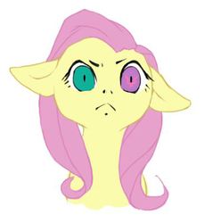 Size: 397x400 | Tagged: artist needed, safe, fluttershy, g4, code geass, crossover, female, heterochromia, solo