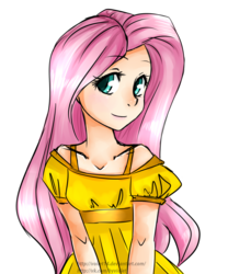 Size: 1024x1229 | Tagged: safe, artist:voilet14, fluttershy, human, g4, female, humanized, solo