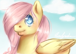 Size: 1000x715 | Tagged: safe, artist:lovely-red-one, fluttershy, g4, female, solo