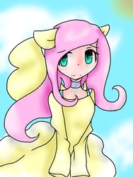 Size: 768x1024 | Tagged: safe, artist:mizuki-yorudan, fluttershy, human, g4, eared humanization, female, humanized, solo, winged humanization