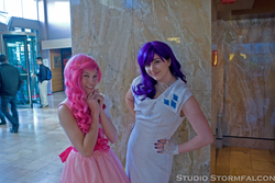 Size: 3504x2336 | Tagged: safe, pinkie pie, rarity, human, g4, cosplay, high res, irl, irl human, photo