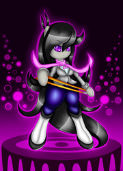 Size: 2160x3000 | Tagged: safe, artist:jcace, octavia melody, earth pony, anthro, g4, bow (instrument), breasts, busty octavia melody, cello bow, female, high res, solo