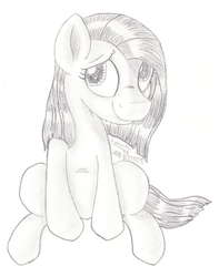 Size: 846x1072 | Tagged: safe, artist:inurantchan, pinkie pie, g4, female, monochrome, solo, traditional art