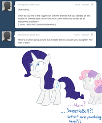 Size: 676x815 | Tagged: safe, artist:bambooharvester, rarity, sweetie belle, g4, ask, rarity replies, tumblr