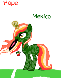 Size: 576x731 | Tagged: safe, artist:bluesplash1, oc, oc only, oc:hope from mexico, mexico, nation ponies, solo