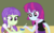 Size: 518x324 | Tagged: safe, artist:berrypunchrules, mystery mint, starlight, equestria girls, g4, background human, paint