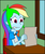 Size: 958x1153 | Tagged: safe, artist:brigadierdarman, rainbow dash, equestria girls, g4, classroom, crying, f, fail, male, reference, sad, school, solo, test, the simpsons