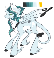 Size: 806x874 | Tagged: dead source, safe, artist:juvialle, oc, oc only, oc:black ice, alicorn, classical unicorn, demon pony, original species, pony, unicorn, alicorn oc, cloven hooves, curved horn, horn, leonine tail, simple background, solo, transparent background, unshorn fetlocks