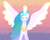 Size: 1280x1024 | Tagged: safe, artist:tanmansmantan, princess celestia, alicorn, pony, g4, female, lineless, painting, solo