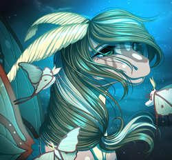 Size: 1280x1189 | Tagged: safe, artist:kittehkatbar, oc, oc only, mothpony, original species, portrait, solo