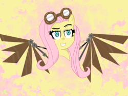 Size: 4000x3000 | Tagged: safe, artist:loserinhn, fluttershy, g4, artificial wings, augmented, female, mechanical wing, solo, steampunk, wings