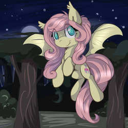 Size: 2800x2800 | Tagged: safe, artist:nekosnicker, fluttershy, g4, cute, female, flutterbat, high res, shyabates, solo