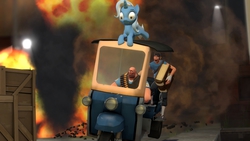 Size: 1366x768 | Tagged: safe, artist:fezwearingdoctor, trixie, g4, 3d, book, driving, explosion, gmod, heavy (tf2), scout (tf2), team fortress 2