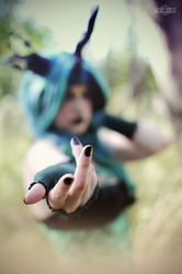 Size: 1024x1542 | Tagged: safe, artist:mercurymessenger, queen chrysalis, human, g4, blurry, cosplay, foreshortening, irl, irl human, photo, solo