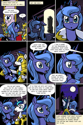 Size: 1200x1800 | Tagged: safe, artist:latecustomer, princess luna, shining armor, g4, armor, comic, friendship, i can't believe it's not idw, moon, night, royal guard, s1 luna, stars